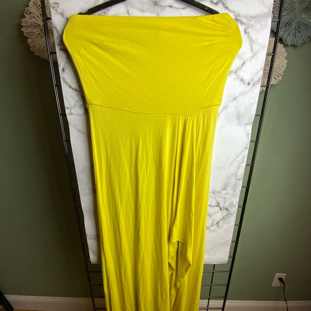 Yellow maxi dress